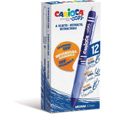 BOLIGRAFO BORRABLE CARIOCA OOPS CLIP AZUL | 12 UNIDADES | (UNIVERSAL ESPAÑOLA S,A,)